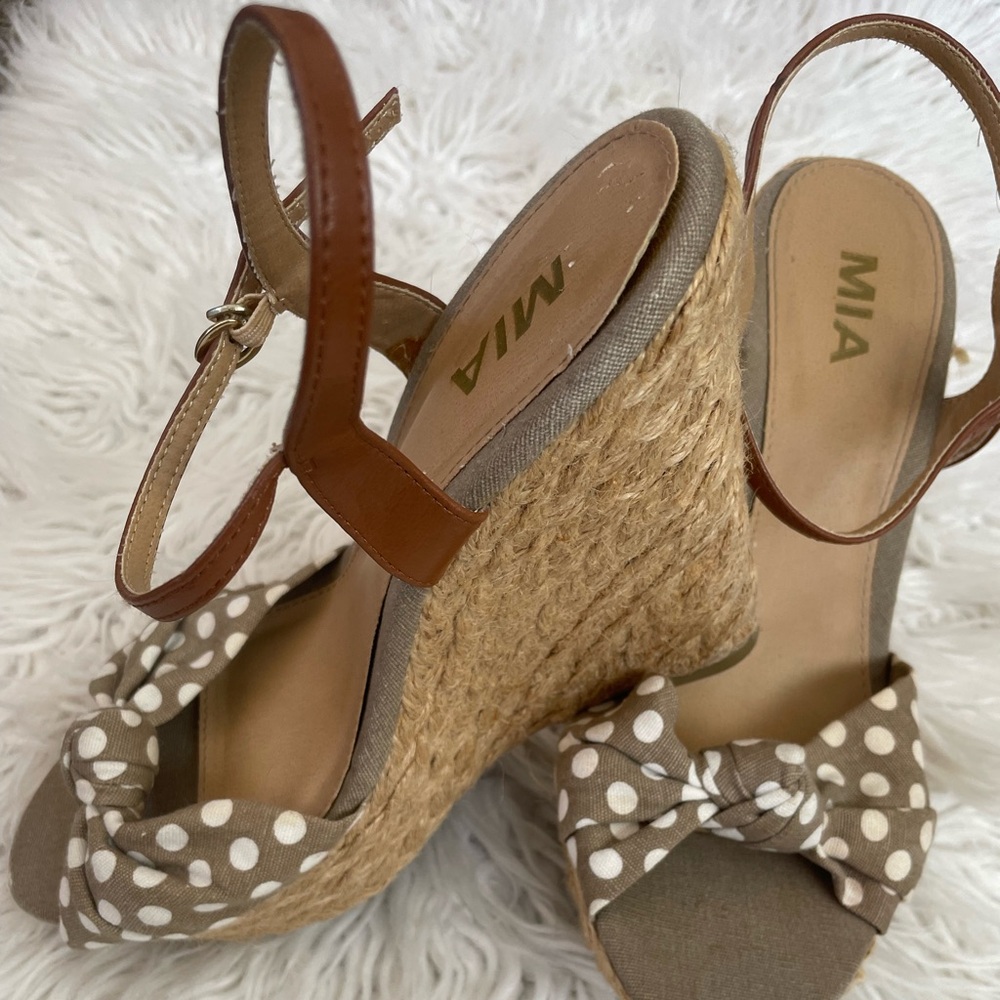 Polka Dot MIA Platform Wedges